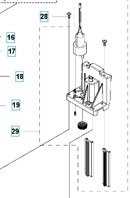 501068301 MOTEUR DE HAUTEUR DE COUPE POUR 450X