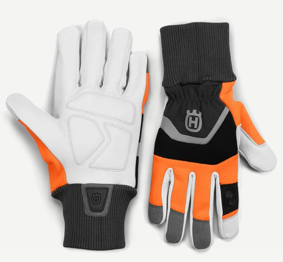 Stocker Gants anti-coupure pour tronçonneuse 9/M orange, en cuir dadolo shop