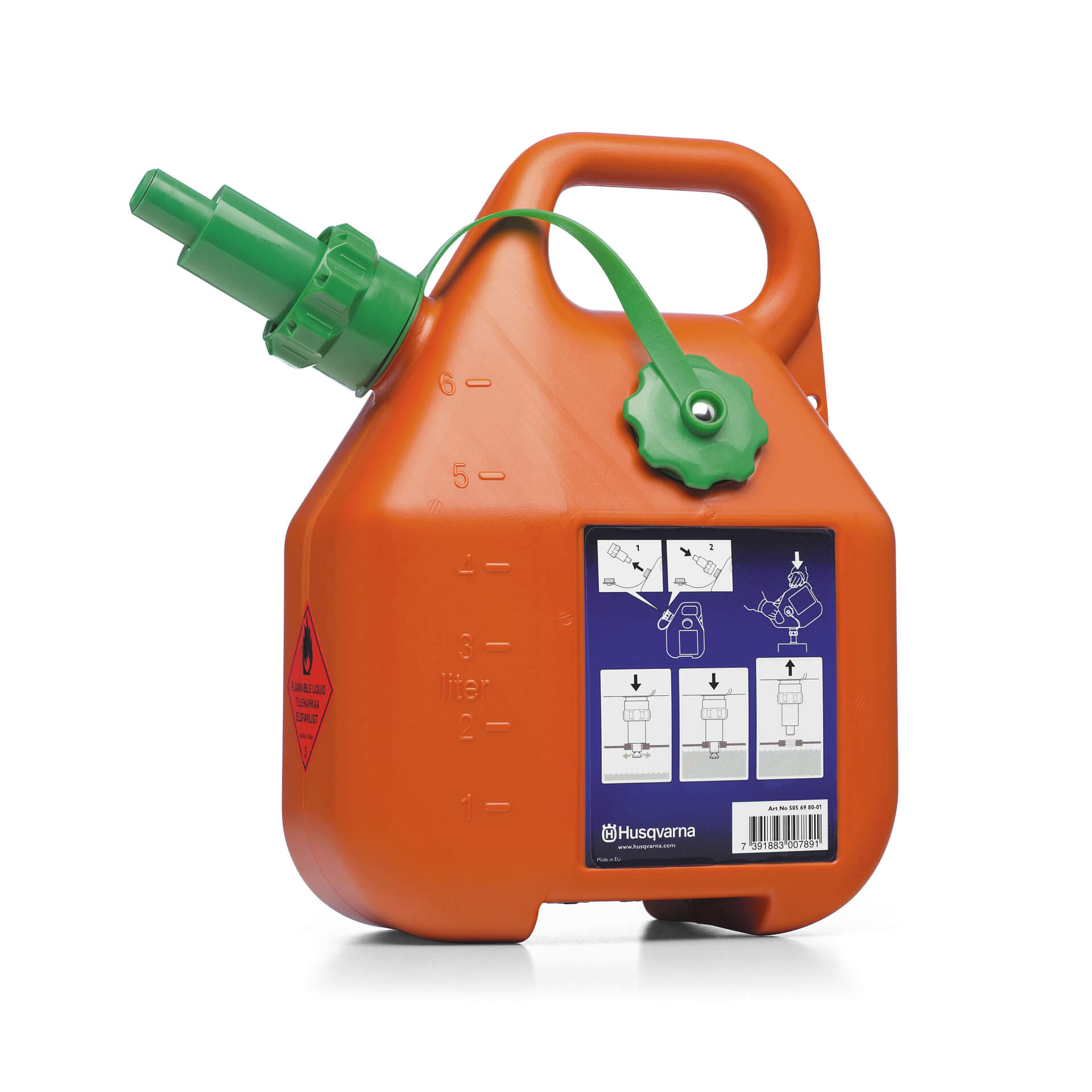 Bidon pour 6 litres d'essence HUSQVARNA - réf 505698001